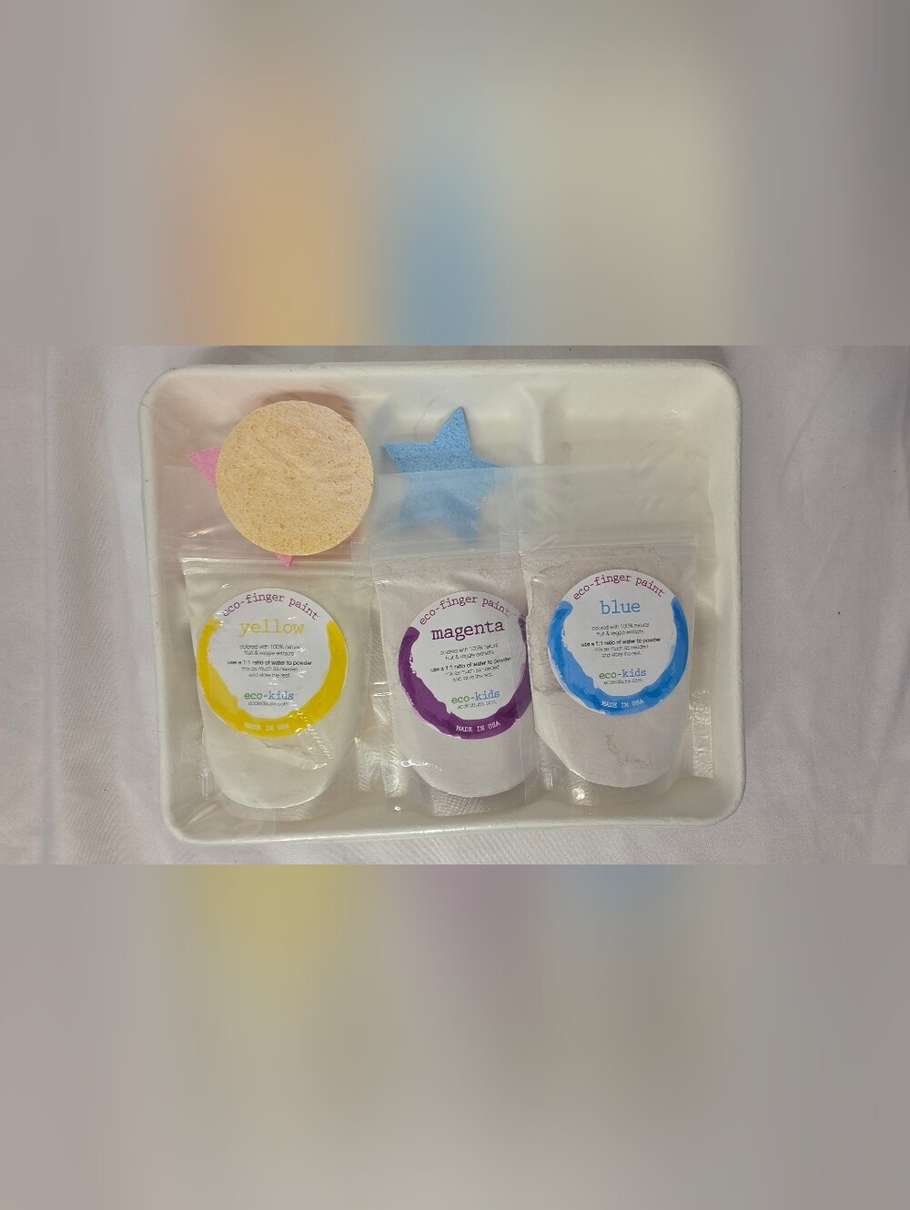 Eco-Kids Natural Powdered Finger Paint Kit Non-Toxic Organic Fruit Veggie USA